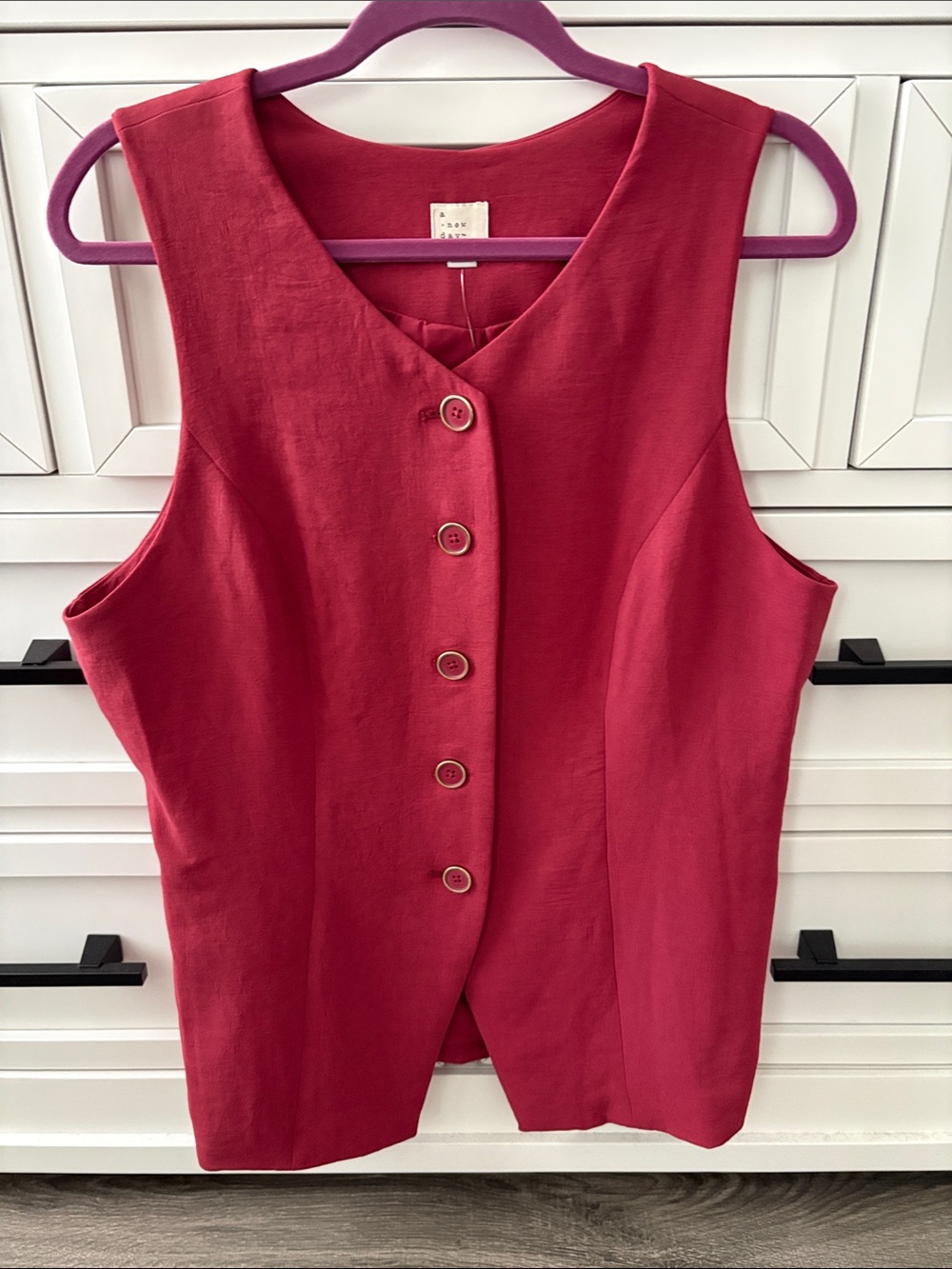 NWT A new day women’s blush vest size XL
